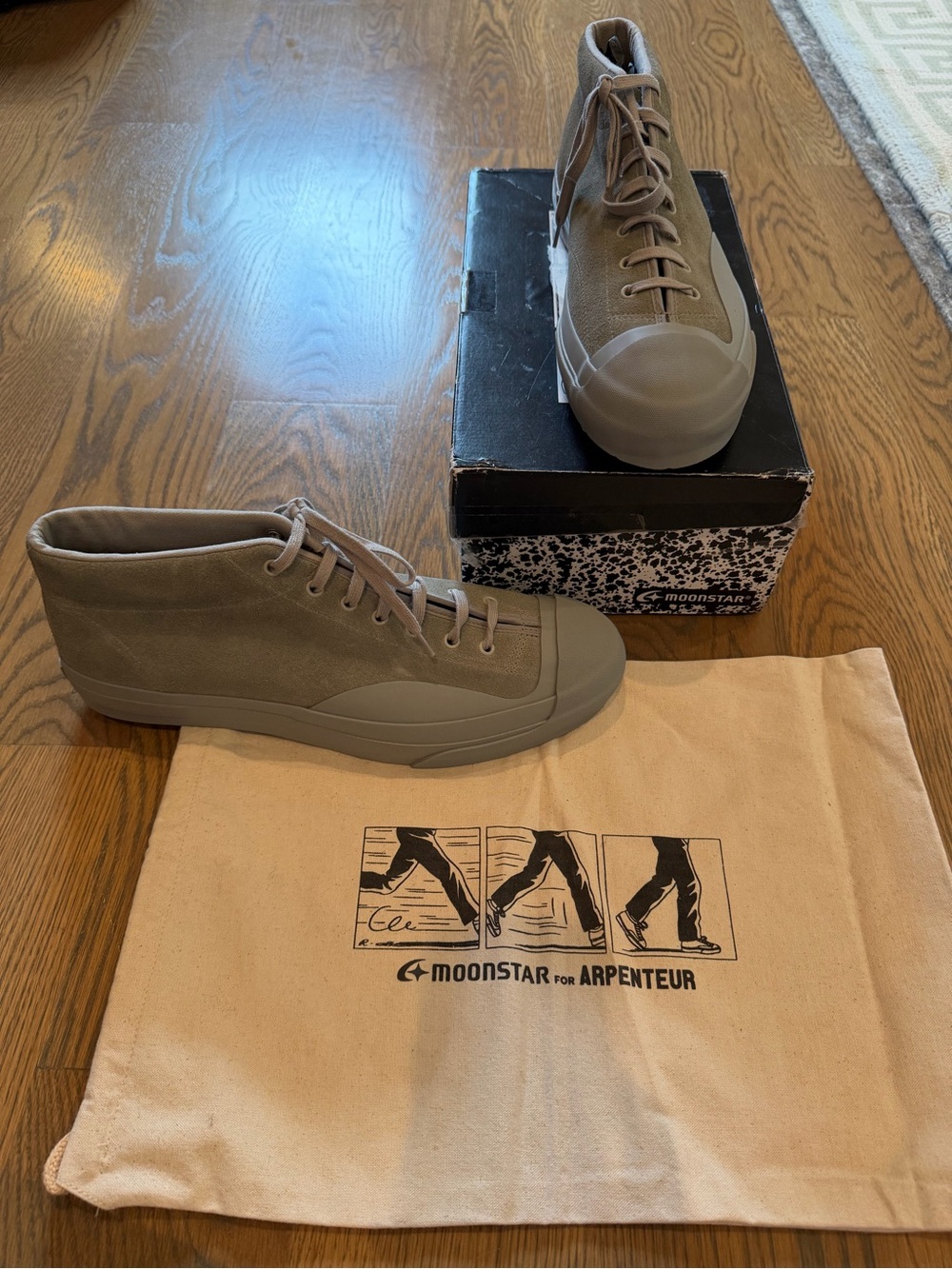 Moonstar x Arpenteur Sidewalk Shoes in Concrete